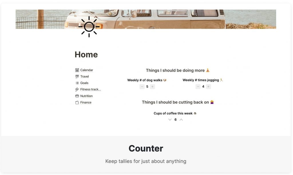 Tính năng counter của indify